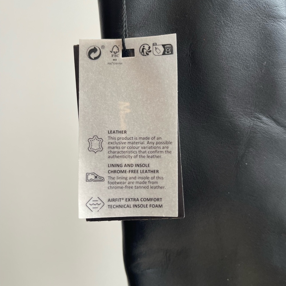 Massimo Dutti Black Leather Heeled Boots - Picture 7 of 8